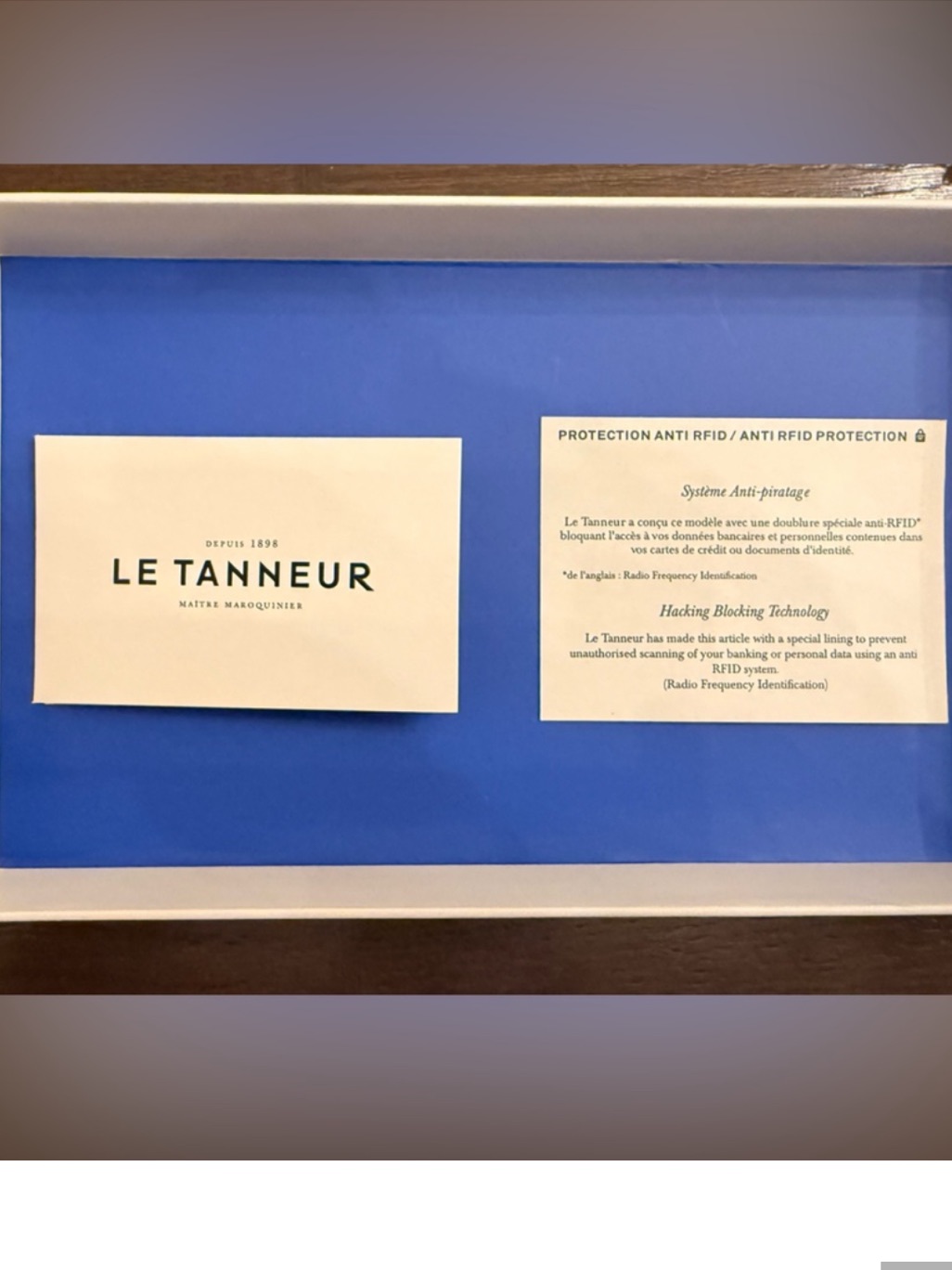 Le Tanneur Navy Leather Zip Wallet — image 8 of 8